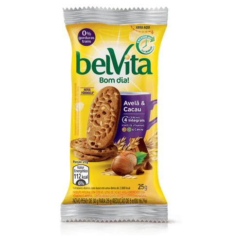 Biscoito Belvita Avelã e Cacau Caixa 75 g