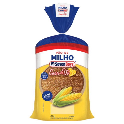 Pão de Milho Seven Boys Casa de Vó Pacote 450g