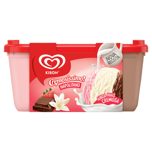 Sorvete Napolitano Kibon Cremosíssimo Pote 1,5l