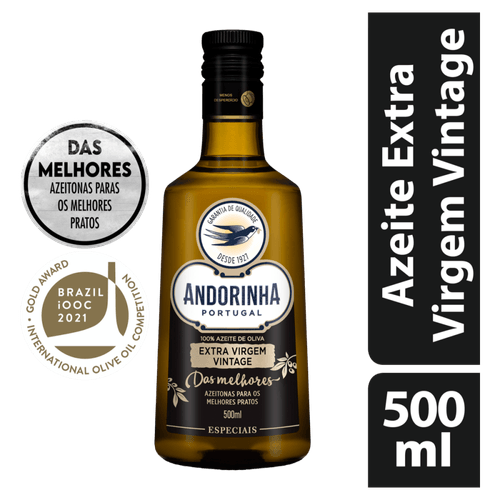 Azeite de Oliva Extra Virgem Vintage Português Andorinha Especiais Vidro 500ml