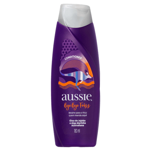 Condicionador com Óleo de Jojoba e Alga Marinha Australiana Aussie Bye Bye Frizz Frasco 180ml