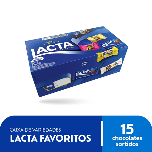 Caixa De Variedades Lacta Favoritos 250,6g