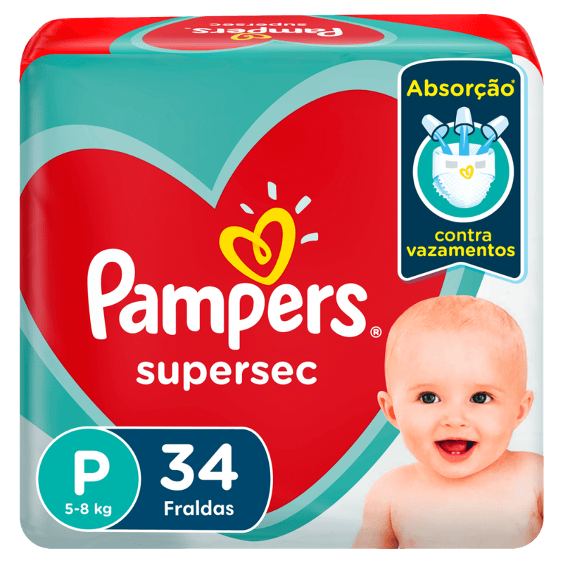 Fralda-Descartavel-Infantil-Pampers-Supersec-P-5-a-8kg-Pacote-34-Unidades