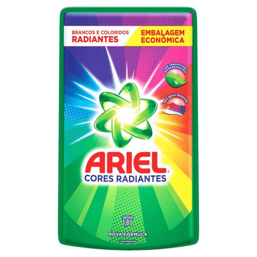 Sabão Líquido Refil Ariel Cores Radiantes 1,8L