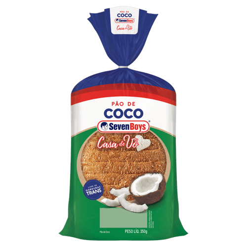 Pão Sevenboys Casa De Vó Coco 350g