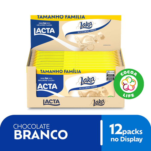 Chocolate Branco Lacta Laka Pacote 165g Tamanho Família