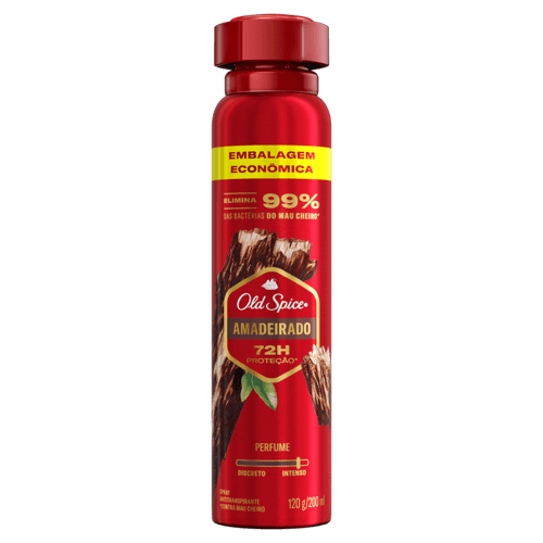 Antitranspirante Lenha com Fragrância de Hortelã Old Spice 200ml Spray Embalagem Econômica