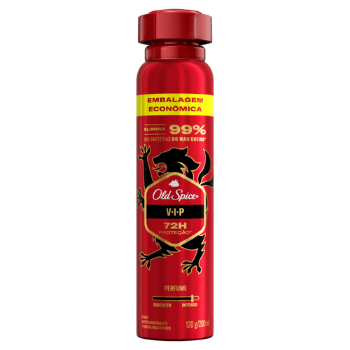 Antitranspirante Vip Confiança & Âmbar Old Spice 200ml Spray Embalagem Econômica