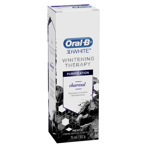 Creme Dental Oral-B 3D White Therapy Purification Charcoal 102g