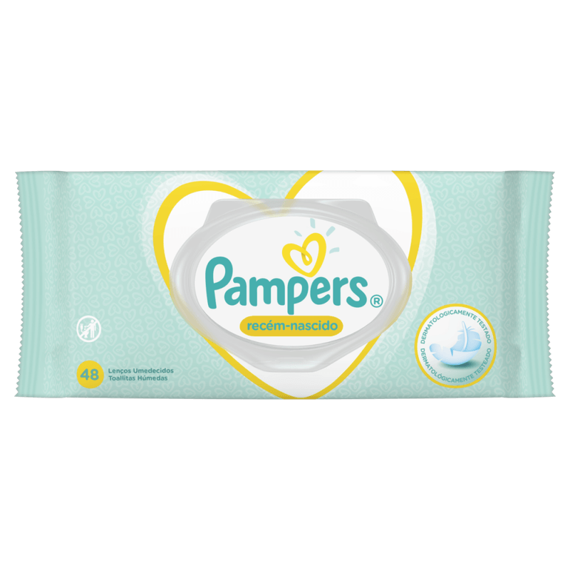 Lenco-Umedecido-Recem-Nascido-Pampers-Pacote-48-Unidades