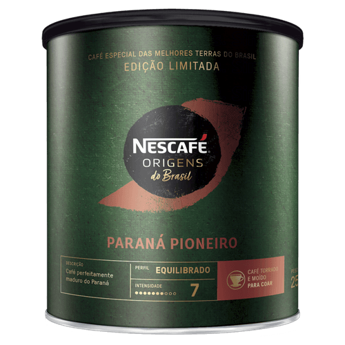 Café Torrado E Moído Paraná Pioneiro Nescafé Origens Do Brasil Lata 250g