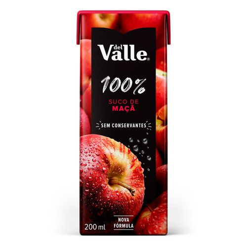 Suco de Maçã Clarificado sem Adição de Açúcar Del Valle Caixa 200ml