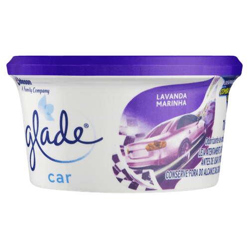 Odorizador de Ambiente Automotivo Lavanda Marinha Glade Car Pote 70g