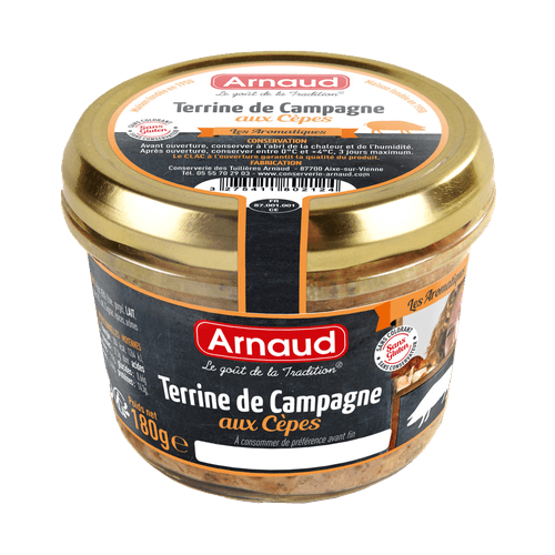 Patê Suíno Arnaud Com Cogumelo Porcini Vidro 180g