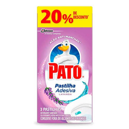 Desodorizador Sanitário Pato Pastilha Adesiva Lavanda 3UN 20% Desconto