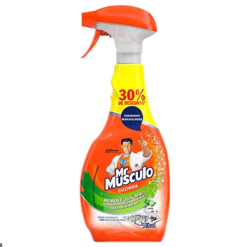 Limpador Desengordurante Cozinha Limão Mr Músculo Frasco 500ml Borrifador Oferta Especial