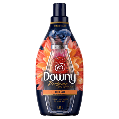 Amaciante de Roupa Concentrado Adorável Bergamota, Maçã e Peônias Downy Perfume Collection Frasco 1,35l