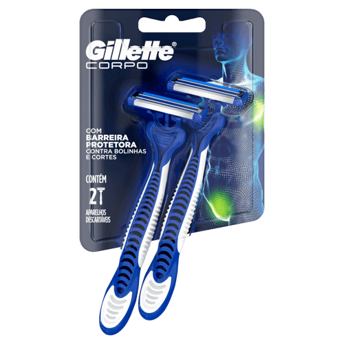 Aparelho Descartável Corpo Gillette 2 Unidades