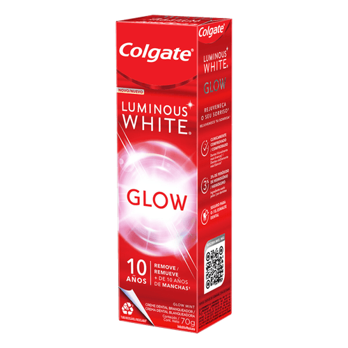 Creme Dental Branqueador Glow Mint Colgate Luminous White Caixa 70g