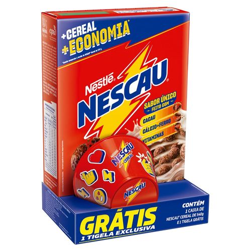 Kit Cereal Matinal de Milho Chocolate Nescau 540g Grátis Tigela Exclusiva + Econômica