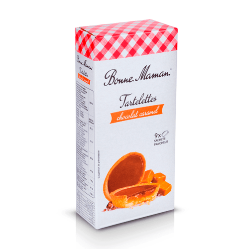 Tartalettes BONNE MAMAN Sabor Chocolate com Caramelo Embalagem 30g