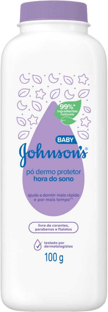 Talco Dermo Protetor Johnson's Baby Hora do Sono Frasco 100g