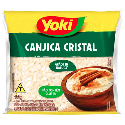 Canjica de Milho Branca Tipo 1 Cristal Yoki Pacote 400g