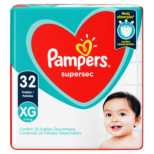 Fralda Pampers Supersec Xg 32un