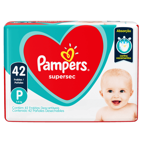 Fralda Pampers Supersec P 42un