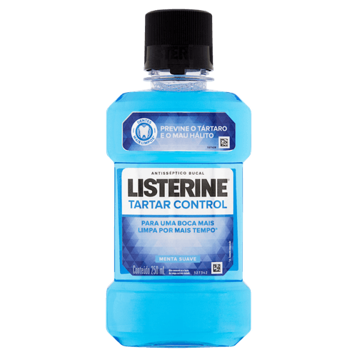 Enxaguante Bucal Antisséptico Menta Suave Listerine Tartar Control Frasco 250ml