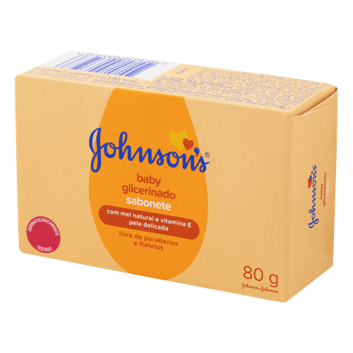 Sabonete em Barra Glicerinado Johnson's Baby Caixa 80g