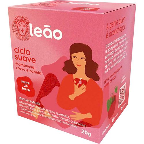 Cha Ervas Leao 10sq-Cx Ciclo Suave Framb/Crav/Cane