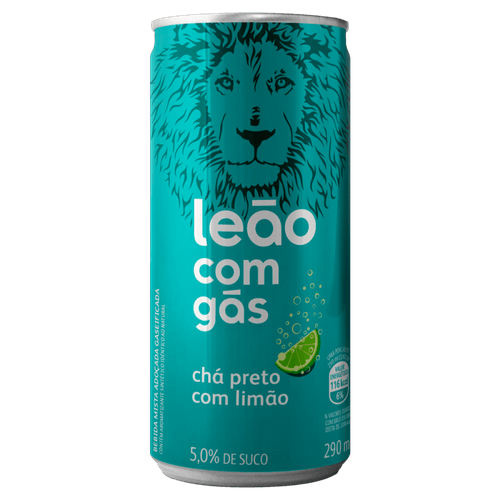 Chá Preto com Gás Limão Leão Lata 290ml