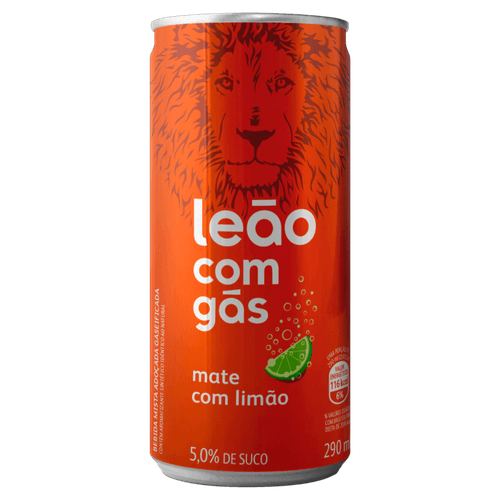 Chá Mate com Gás Limão Leão Lata 290ml