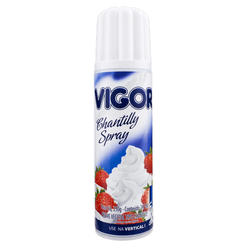 Creme Vegetal Chantilly Vigor Frasco 250g Spray