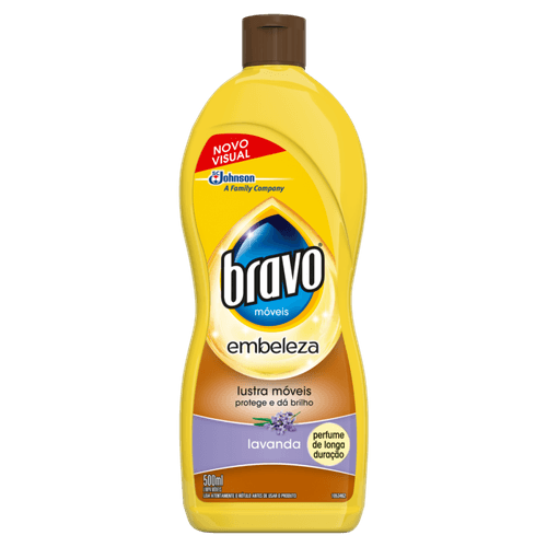 Lustra Móveis Bravo Brilho Prático Lavanda 500ml