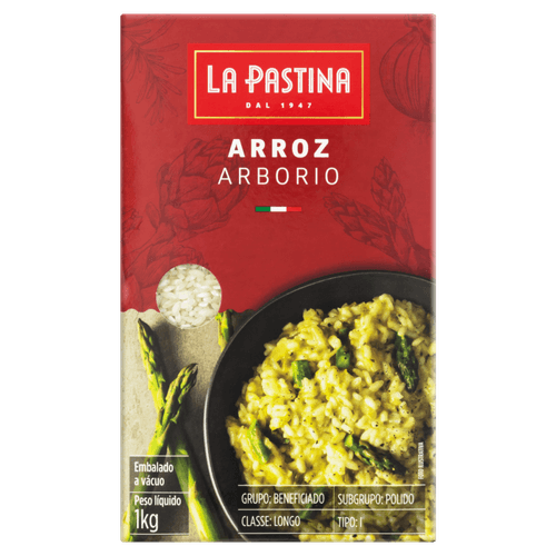 Arroz Arbório Tipo 1 La Pastina Caixa 1kg