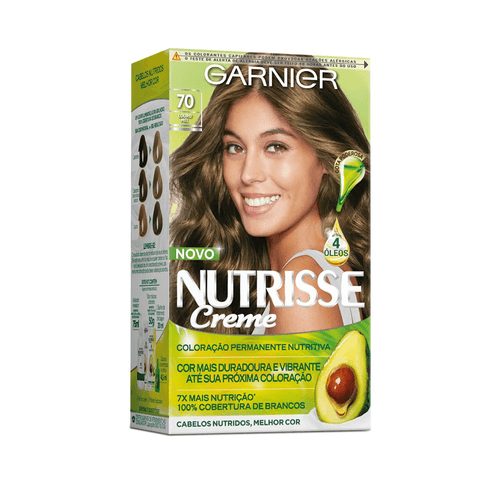 Coloração Garnier Nutrisse Creme 70 Louro Mel