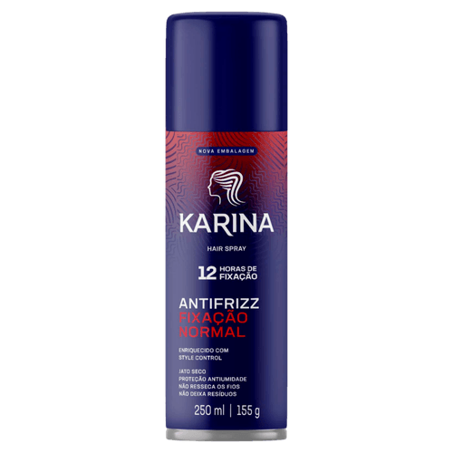 Fixador de Cabelo Spray Karina Versatilidade e Vitalidade Fixação Normal 250ml