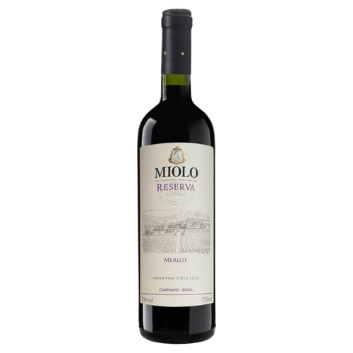 Vinho Brasileiro Tinto Seco Reserva Miolo Merlot Campanha Garrafa 750ml