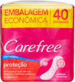 Protetor-Diario-sem-Abas-Carefree-Protecao-Pacote-40-Unidades-Leve-Mais-Pague-Menos