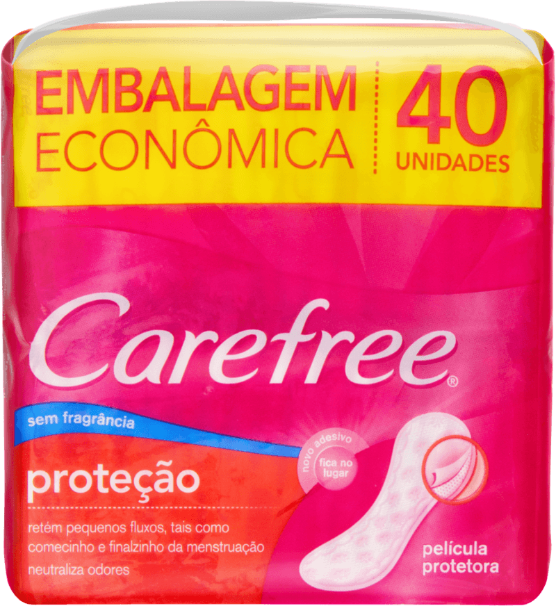 Protetor-Diario-sem-Abas-Carefree-Protecao-Pacote-40-Unidades-Leve-Mais-Pague-Menos