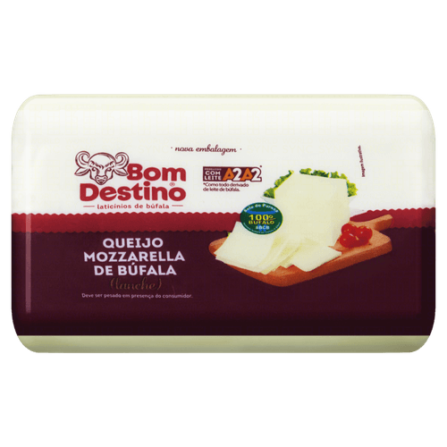 Queijo Mussarela De Búfala Lanche Bom Destino 600g