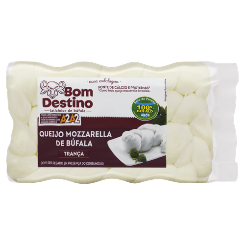 Queijo Mussarela De Búfala Trança Bom Destino 400g