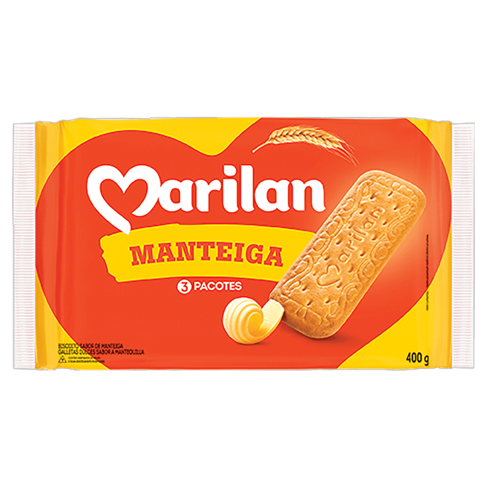Biscoito Sabor Manteiga MARILAN Pacote 400g