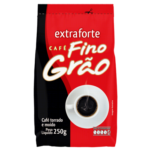 Café Torrado e Moído Extraforte Fino Grão Pacote 250g