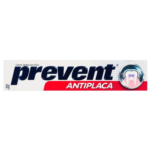 Creme Dental com Flúor Antiplaca Prevent Caixa 90g