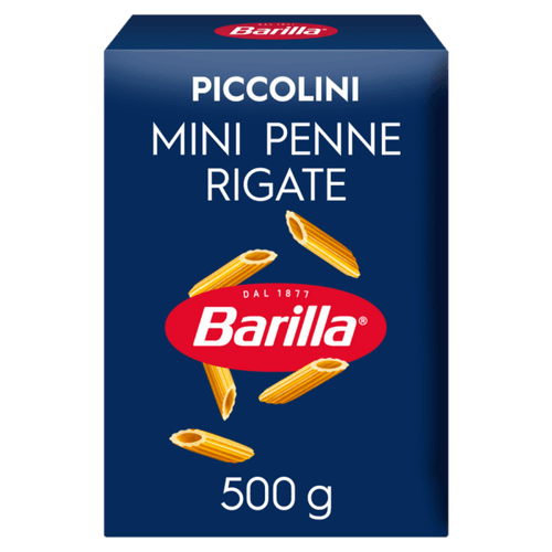 Macarrão Grano Duro Mini Penne Rigate Barilla Piccolini Caixa 500g