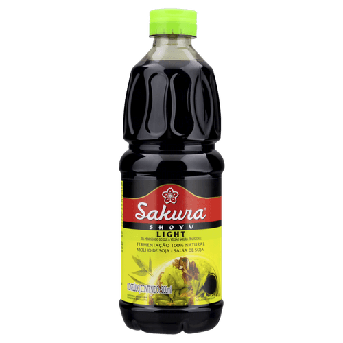 Molho de Soja Shoyu Light Sakura Garrafa 500ml