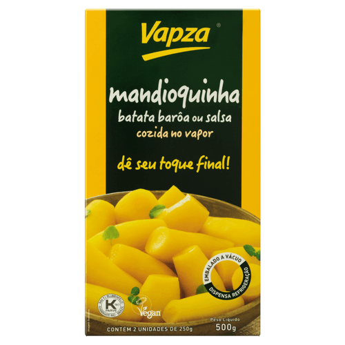 Mandioquinha, Batata-Baroa ou Salsa Cozida no Vapor Vapza 500g 2 Unidades de 250g Cada